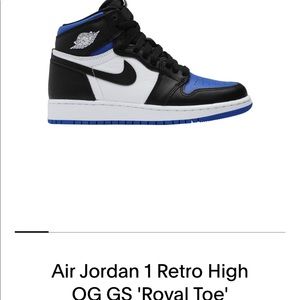 OG GS ROYAL TOE JORDAN 1’s Good condition PAID 300 ask 135. 100% AUTHENTIC.